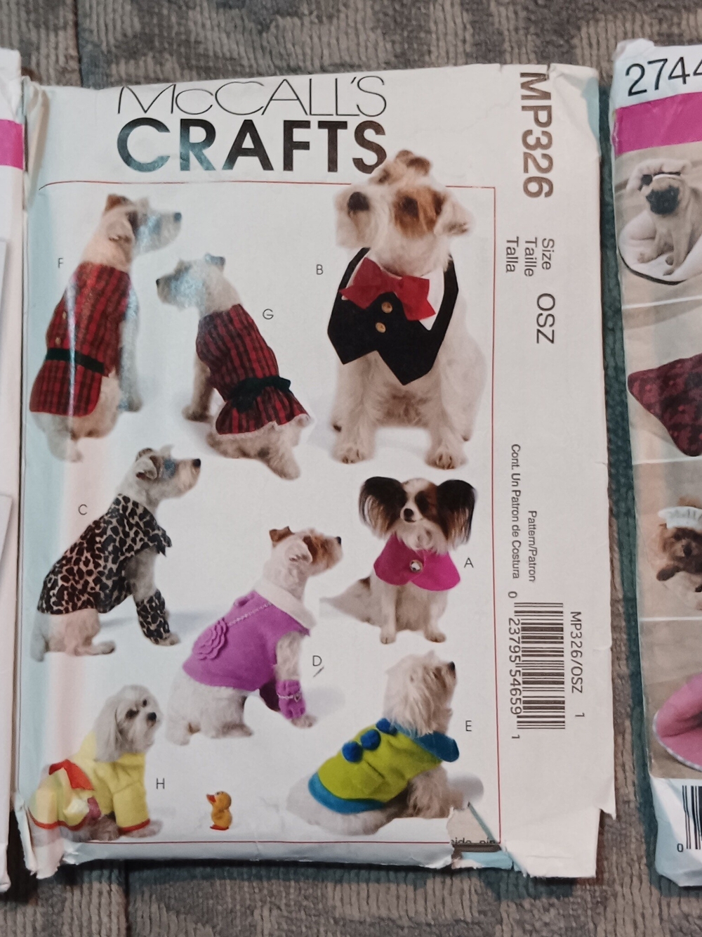 Pet Dog Sewing Pattern Pack - Multiple Color Styles